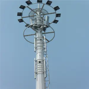 150 Ft 25M 30M 35M 40 M Meters Galvanized Communication Steel Monopole Telecommunication Telecom Tower