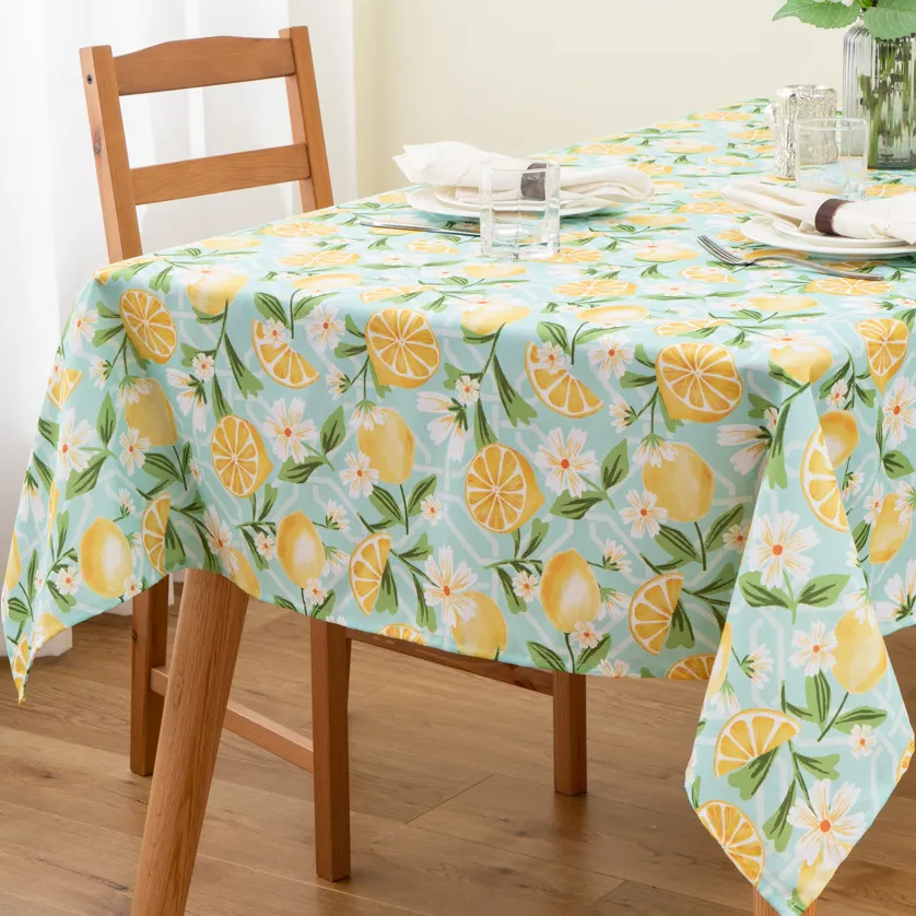 Rectangle Printed Tablecloth Vintage Flower Decorative Printed Pattern Washable Table Cloth Dinner Kitchen Home Decor