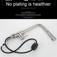 Robinet de cuisine à poignée unique en acier inoxydable Robinet d'évier coulissant chaud et froid Robinet d'évier rotatif pour lave-vaisselle en céramique en laiton pour