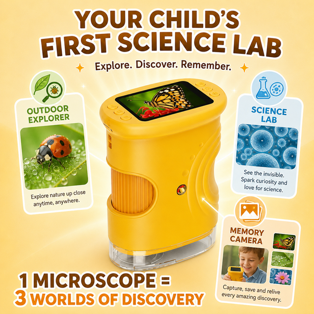 Multi Purpose Microscope Telescope Kids Bird Watching Distance View Plant Observation Tool