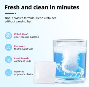 Comprimé effervescent nettoyant pour prothèses dentaires OEM de haute qualité, saveur menthe - Product Image 3