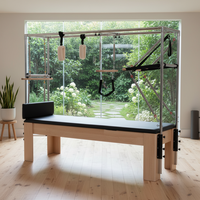 MJD Eichenholz Cadillac Reformer Core Bett, Hochwertige Kommerzielle Pilates Reformer Maschine, Geeignet für Fitnesscenter und Studios