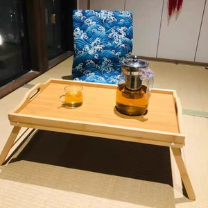 Detachable <b>Foldable</b> Bamboo Lap Tray <b>Table</b> Portable Outdoor Picnic <b>Camping</b> Breakfast Serving Tray Wholesale - Product Image 3