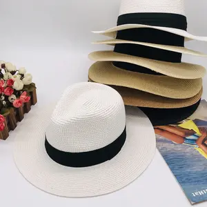 Penjualan Laris Topi Jerami Panama Eco Kasual Luar Ruangan Kualitas Tinggi Kustom Topi Kerai Musim Semi Musim Panas Musim Gugur