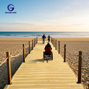 Durabilité Matériau polyester léger Tapis de passerelle tubulaire de plage Accès étanche au sable pour <span class=keywords><strong>fauteuil</strong></span> roulant Mailles filtrantes pour handicapés - Product Image 1