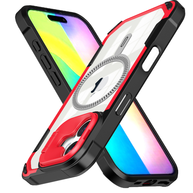 TPU PC Phone Case Wallet Magnetic Ring Stand Wireless Charging Shockproof Cover for iPhone 14-17 OEM ODM Manufacturer China