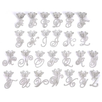 Collier Pendentif Lettre A-Z 26 Alphabet avec Strass Incrustés, Chaîne Maille Cubaine et Fermoir Papillon – Bijoux Hip Hop Tendance