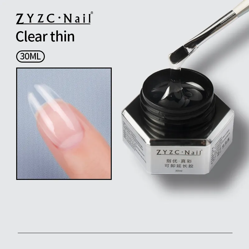 ZYZC 2023 nuova mano antiaderente Gel di estensione solido 4 colori bianco rosa Nude Gel duro unghie costruttore di estensioni per unghie