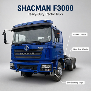 Camión Pesado Shacman F3000 6x4 <span class=keywords><strong>de</strong></span> 10 Ruedas, Camión Tractor con Volante a la Izquierda, Color Blanco/Azul/Rojo, Camión Tractor Diésel Usado en <span class=keywords><strong>Venta</strong></span> - Product Image 4