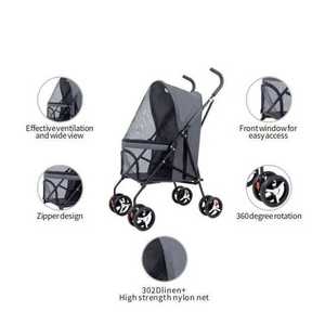 Xách tay Trọng lượng nhẹ ô vật nuôi xe đẩy dễ dàng gấp Mèo và Con Chó tàu sân bay lồng - Product Image 5