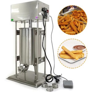 Machine à churros manuelle en acier inoxydable pour la maison, machine à garnir les churros espagnols, machine à snacks aux fruits latins, et poussoir à saucisses électrique automatique - Product Image 5