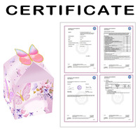 personnaliser la boîte de bonbons papillon jetable avec 350gsm personnalisé pour la société de planification de fête de mariage