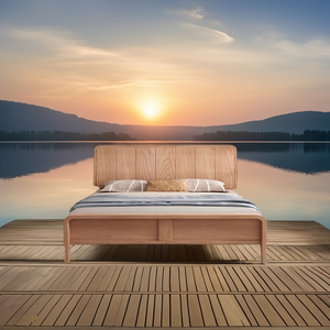 Rắn Gỗ Tùy Chỉnh Hiện Đại Bắc Âu Phong Cách Giường Đôi Khung Lưu Trữ Nền Tảng Gỗ Tếch/Gỗ Sồi/Thông Tùy Chọn Tất Cả Các Kích Cỡ/Vua - Product Image 4