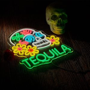 Tequila Letreros Neon LED indoor hanging ambient light shop <b>sign</b> wall decoration light entrance indicator light luminous <b>sign</b> - Product Image 6
