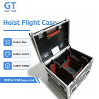 Moteur de palan électrique portable étanche empilable noir personnalisé 1T 0.5T avec flight case utilitaire