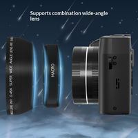 Kamera Digital Lensa Ganda 5K - 75MP, Layar 3 inci, Zoom 18X, Gaya Retro, Kamera Selfie & Fotografi Rumah