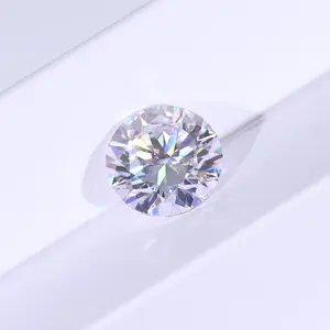 Moissanite 6.5Mm Harga Per Karat Putih VVS1 D Warna Lab Dibuat Berlian Batu Permata Moissanite