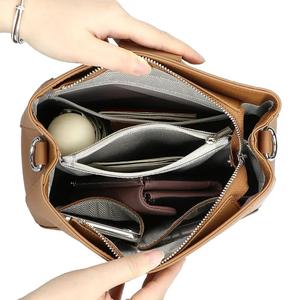 Sac bandoulière AndoBag en cuir véritable pour le quotidien, les trajets, le travail en extérieur, grande capacité, sac seau pour femme, sac à main 1643 - Product Image 6