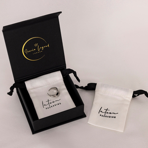 Custom Printed <b>White</b> Gift Jewellery Packaging Pouch Cotton Linen Drawstring <b>Bag</b> <b>Small</b> Drawstring Pouches <b>Bag</b> - Product Image 2
