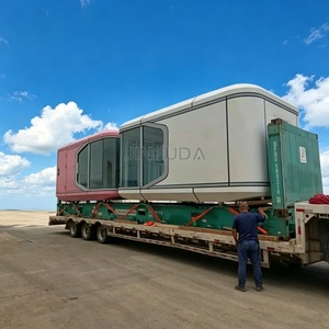 Cabaña Prefabricada de Acero Personalizable, Estilo Cápsula Espacial Moderna, <span class=keywords><strong>con</strong></span> Sala de Estar y Cocina para Campamentos - Product Image 6