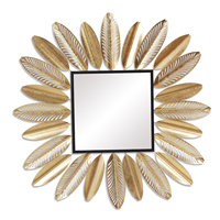 Meilleures ventes - Miroir mural LED rond en métal et rotin noir, style moderne, décoration pour salon, meubles de mariage