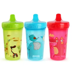 Zogift ขายส่งวางกัดหลักฐานการฝึกอบรมการให้อาหาร 300 มล. Pp ขวดถ้วย Sippy เด็กนํากลับมาใช้ใหม่เป็นมิตรกับสิ่งแวดล้อม