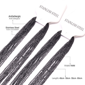 Chaîne Rolo à maillons ronds en or 18 carats de 1 mm/2 mm, en acier inoxydable 316L, collier chinois de bonne qualité à prix abordable - Product Image 2