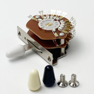 Selector de Pastillas para Guitarra Eléctrica ST de Doble Capa <span class=keywords><strong>y</strong></span> 5 Vías de Alta Calidad con Perilla Negra, Blanca <span class=keywords><strong>y</strong></span> Amarilla - Product Image 6