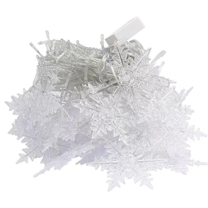 <span class=keywords><strong>Guirlande</strong></span> <span class=keywords><strong>lumineuse</strong></span> flocon de neige en plastique 4M 96 LED 5cm, 8 modes, <span class=keywords><strong>rechargeable</strong></span>, étanche IP44, pour intérieur/extérieur, fête, 6000 - Product Image 6