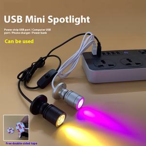Design moderne 1W LED Petit projecteur Interface USB Aluminium 5V Chargeur mobile Affichage couleur pour compteur de trésor Main - Product Image 6