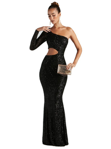 Robe de soirée pour femme, style européen, nouvelle collection été, ornée de paillettes, robe de club avec paillettes. - Product Image 4