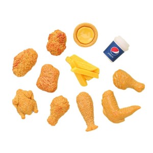 Simulation miniature cuisses et ailes de poulet frit bricolage en plastique Playhouse scène ornements pour bijoux maison de poupée jouets en résine - Product Image 5