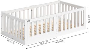 Lit pour enfants pour garçons et filles en pin massif Protection contre les chutes et <span class=keywords><strong>sommier</strong></span> peint - Product Image 4