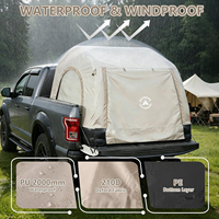 Tente gonflable pour camionnette et matelas pneumatique avec pompe intégrée et oreillers – Tente gonflable pour camionnettes – Voyage en plein air