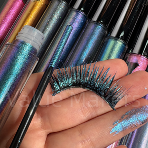 Mascara imperméable en gros, marque privée, séchage rapide, maquillage duo-chrome, mascara anti-bavures, paillettes chromées scintillantes, votre logo - Product Image 1