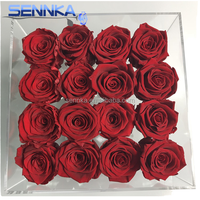 Perlengkapan Florist Sennka Mewah Berkualitas Tinggi Harga Terbaik Bunga Potong Awet Berwarna-warni Hadiah Hari Valentine Kotak Bunga Yunnan