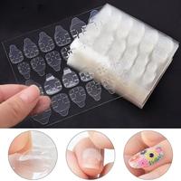 10 pièces/lot Autocollants adhésifs double face en gelée pour ongles, étanches, transparents, pour faux ongles à presser