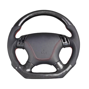 Volant <span class=keywords><strong>de</strong></span> <span class=keywords><strong>voiture</strong></span> <span class=keywords><strong>sport</strong></span> en cuir et fibre <span class=keywords><strong>de</strong></span> carbone LED forgé sur mesure pour Honda Accord 7ème génération 2008 2007 2006 2005 2004 2003 2002 - Product Image 2