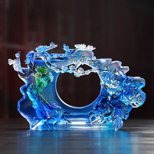 100% authentische handgemachte Kristallglas Kunst skulptur farbige Liuli <span class=keywords><strong>Craft</strong></span> Andere einzigartige Kristall Handwerk - Product Image 4