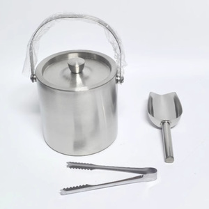 Cubo de hielo de acero inoxidable de 2L con asa, doble capa aislada, para fiestas, bares, KTV, vino y cerveza - Product Image 2