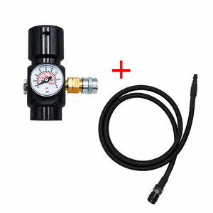 Régulateur d'air basse pression HPA Zimakyfa 0-130 psi, portable, en alliage d'aluminium noir, filetage pneumatique standard américain G1/2-14 - Product Image 1
