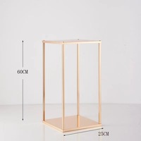 Vas Bunga Logam Tinggi Geometris Warna Emas untuk Dekorasi Pernikahan, Hiasan Meja, dan Pajangan Lorong