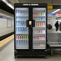 Distributeur automatique de boissons Qingo, best-seller en Europe, mini distributeur automatique de snacks pour aliments et boissons avec paiement par carte et en espèces