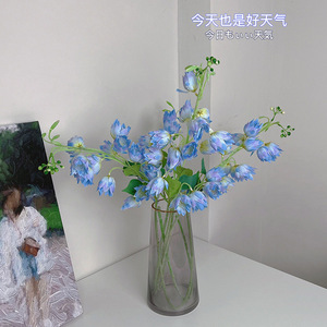 Fleur artificielle de muguet en soie, branche unique, bleu, violet, blanc, rose, haute simulation, pour décoration de mariage et de maison - Product Image 2