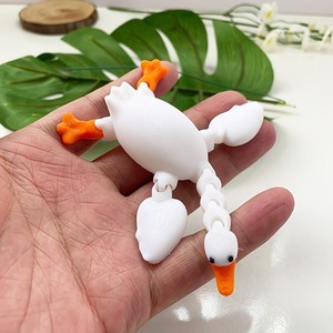 Peluche créative en forme de canard blanc, coussin doux en coton PP, jouet rembourré pour cadeau de maternelle et décoration intérieure - Product Image 5