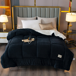 Couette en velours de lait unie, anti-boulochage, anti-statique, ultra chaude et confortable, <span class=keywords><strong>pour</strong></span> la vente en gros. - Product Image 2