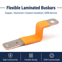 Connecteur de batterie LiFePO4 pour busbar en aluminium laminé flexible isolé tressé en nylon Kevlar, distribution d'énergie basse tension pour véhicules électriques