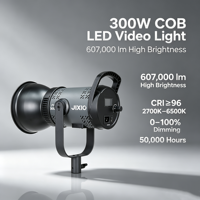 Lumière vidéo LED COB FY 300X 300W avec 607000lm Ra96 2700K à 6500K APP LCD 120 °   Beam pour le cinéma