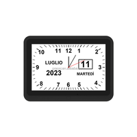 Jam Alarm kalender Digital tampilan LCD 10 inci, bahan lanjut usia 7 8 10 inci dengan tampilan LCD yang mudah digunakan dan pengingat pil
