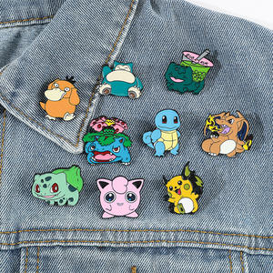 دبابيس أنيمي مخصصة بيكاتشو لطيف قزم المينا دبابيس مضحك الكرتون طية صدر السترة شارات المصنعين بالجملة - Product Image 4